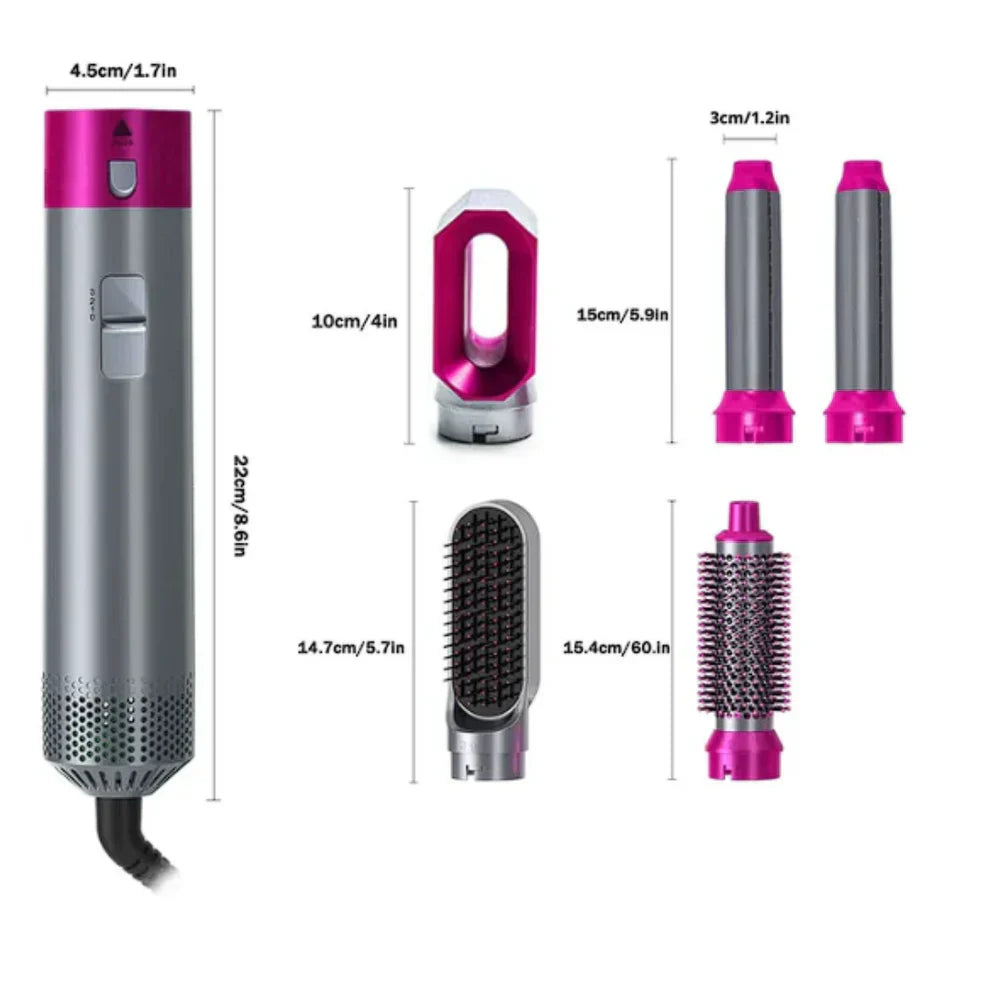 AirGlam™ 💕 Cabello perfecto en minutos – ¡Seca, alisa y riza! ⚡