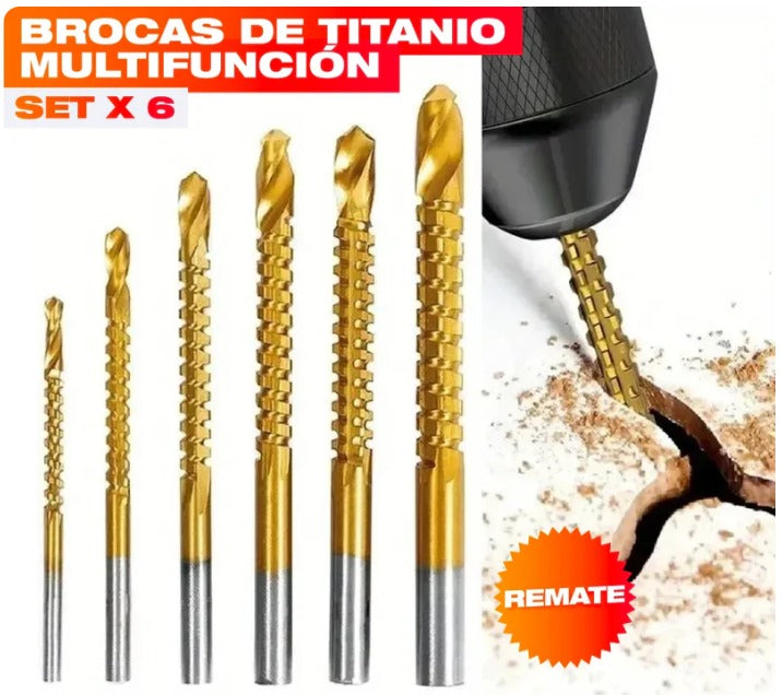 DrillMax™ - Set x6 Brocas de Titanio🚀🔩